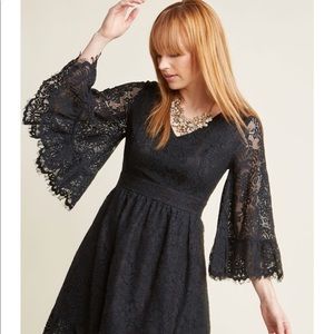 “Through the Bluebells Lace Dress” in Black
